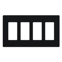 Lutron 4-Gang Midnight Satin Wallplate