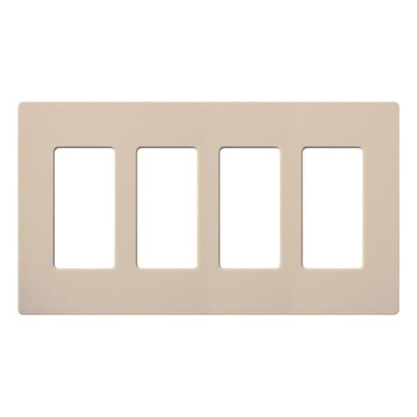 4-Gang Taupe Satin Wallplate