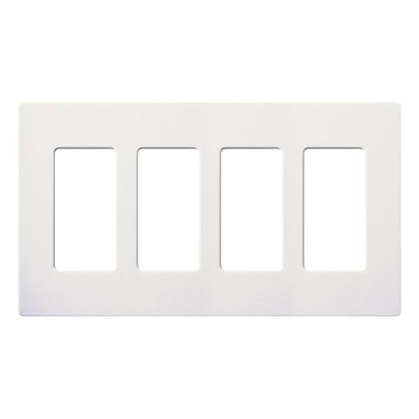 4-Gang Snow Satin Wallplate