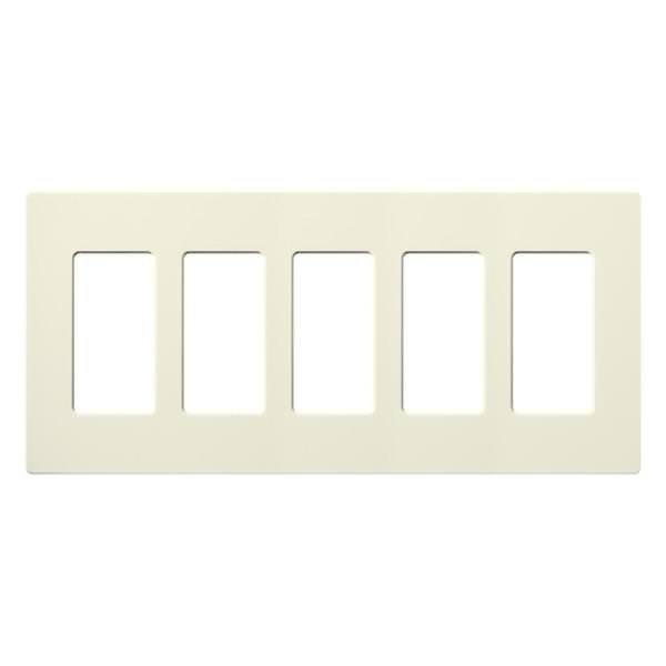5-Gang Biscuit Satin Wallplate