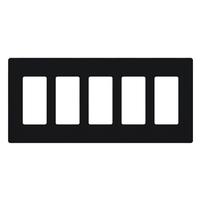 Lutron 5-Gang Midnight Satin Wallplate