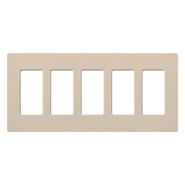 5-Gang Taupe Satin Wallplate