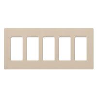 Lutron 5-Gang Taupe Satin Wallplate