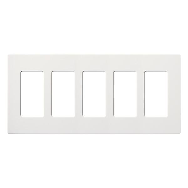 5-Gang Snow Satin Wallplate