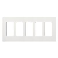 Lutron 5-Gang Snow Satin Wallplate
