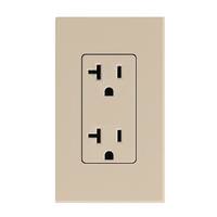 View Taupe 20 amp 120 volt Receptacle Outlet