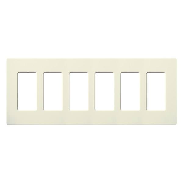 6-Gang Biscuit Satin Wallplate