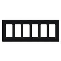 Lutron 6-Gang Midnight Satin Wallplate