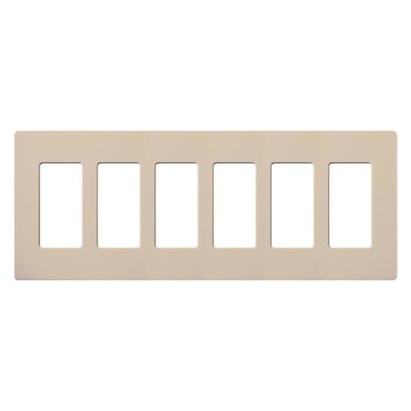 6-Gang Taupe Satin Wallplate