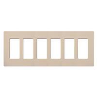 Lutron 6-Gang Taupe Satin Wallplate