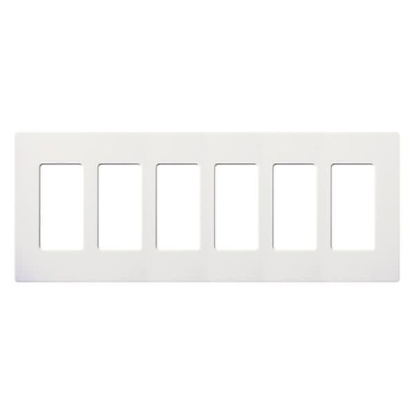 6-Gang Snow Satin Wallplate