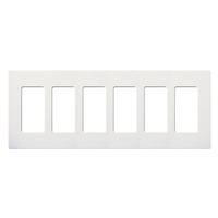 Lutron 6-Gang Snow Satin Wallplate