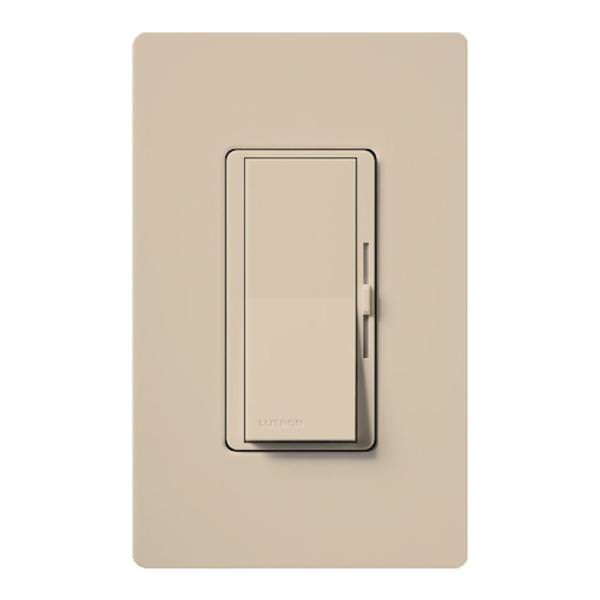 120 volt Taupe 300 watt Toggler Single-Pole Electronic Low Voltage Wall Dimmer Switch