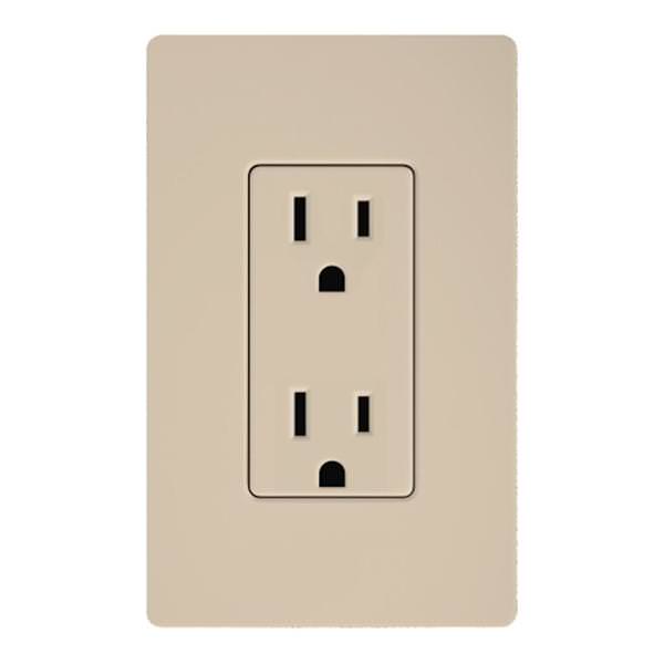 Taupe 15 amp 120 volt Receptacle Outlet
