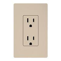 Lutron Taupe 15 amp 120 volt Receptacle Outlet