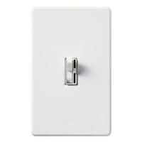 Lutron 120 volt White Toggler 600 watt Single-Pole Incandescent / Halogen Wall Dimmer Switch