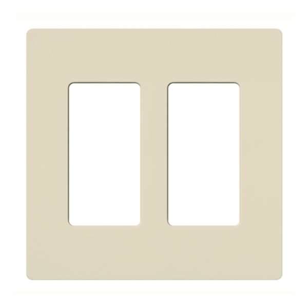 2-Gang Light Almond Gloss Wallplate