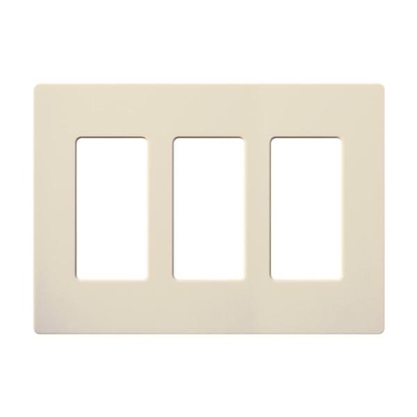Claro 3-Gang Wallplate Light Almond