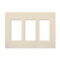 Lutron Claro 3-Gang Wallplate Light Almond