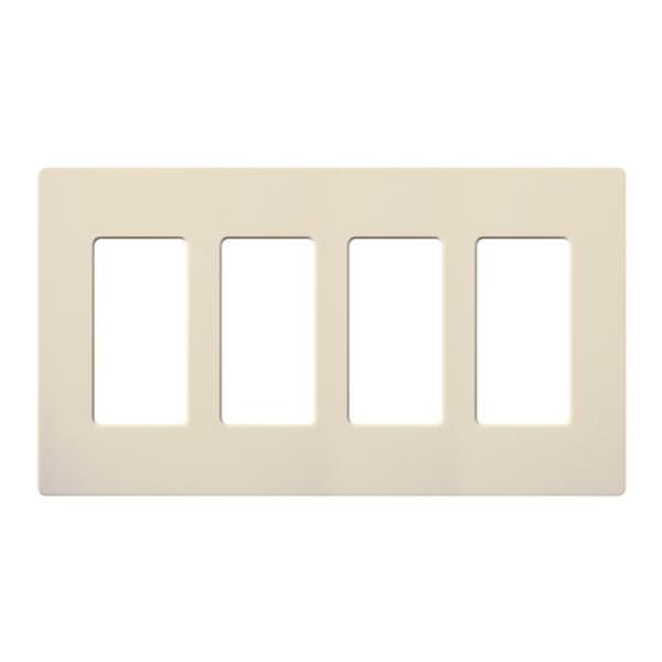 4-Gang Light Almond Gloss Wallplate