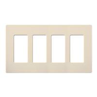 Lutron 4-Gang Light Almond Gloss Wallplate
