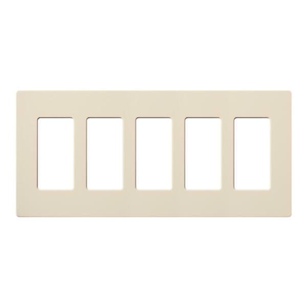 5-Gang Light Almond Gloss Wallplate