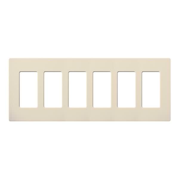 6-Gang Light Almond Gloss Wallplate