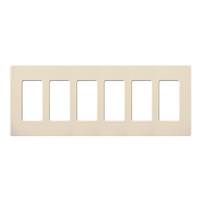 Lutron 6-Gang Light Almond Gloss Wallplate