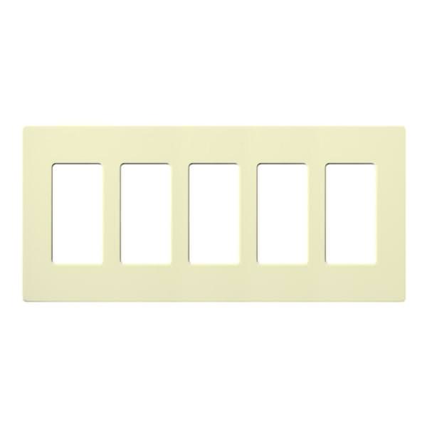 5-Gang Almond Gloss Wallplate