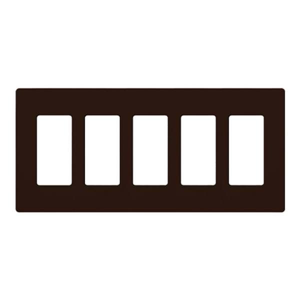 5-Gang Brown Gloss Wallplate