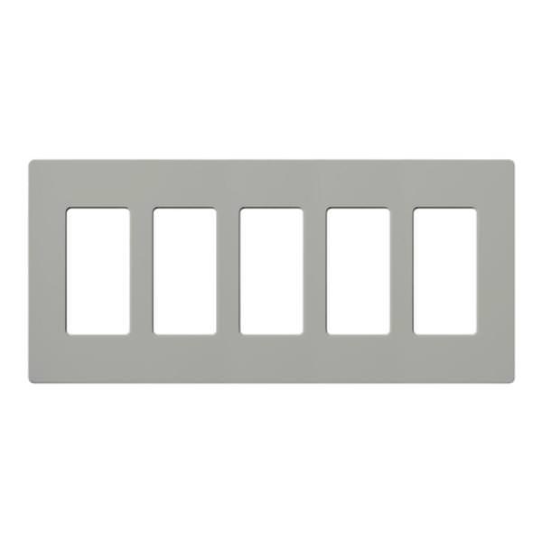 5-Gang Gray Gloss Wallplate