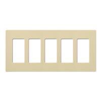 Lutron 5-Gang Ivory Gloss Wallplate