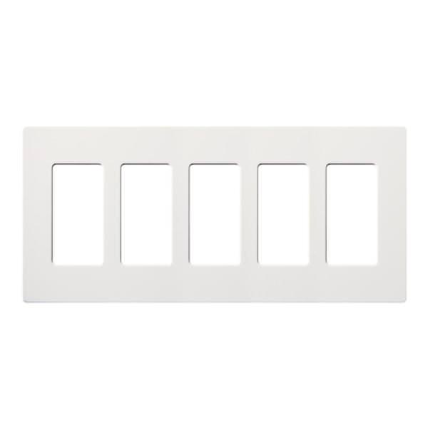 5-Gang White Gloss Wallplate