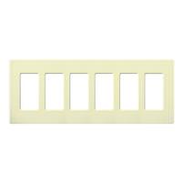 Lutron 6-Gang Almond Gloss Wallplate