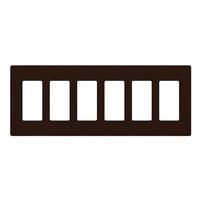 Lutron 6-Gang Brown  Gloss Wallplate