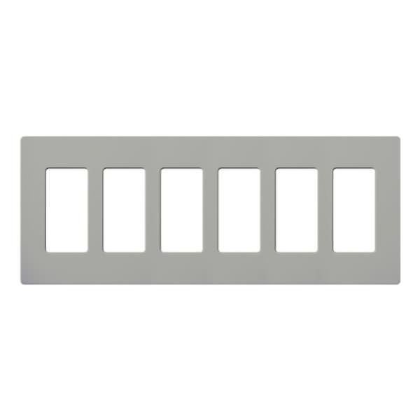 6-Gang Gray Gloss Wallplate