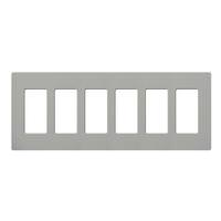 Lutron 6-Gang Gray Gloss Wallplate