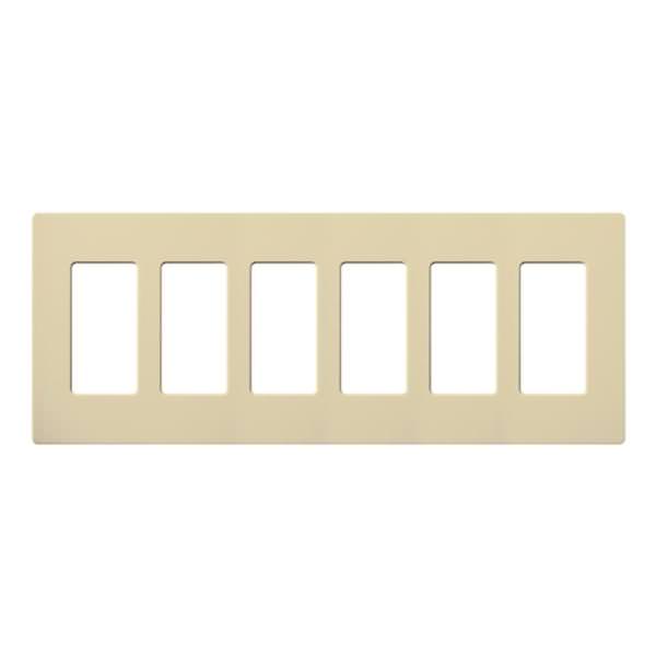 6-Gang Ivory Gloss Wallplate