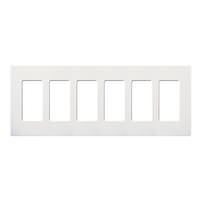 Lutron 6-Gang White Gloss Wallplate