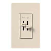 Lutron 120 volt 2.5 amp Light Almond Slider 3-Speed Fan and Light Control