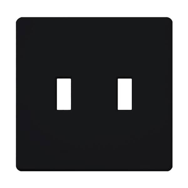 2-Gang Black Gloss Wallplate