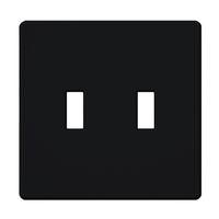 Lutron 2-Gang Black Gloss Wallplate