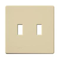 Lutron 2-Gang Ivory Gloss Wallplate