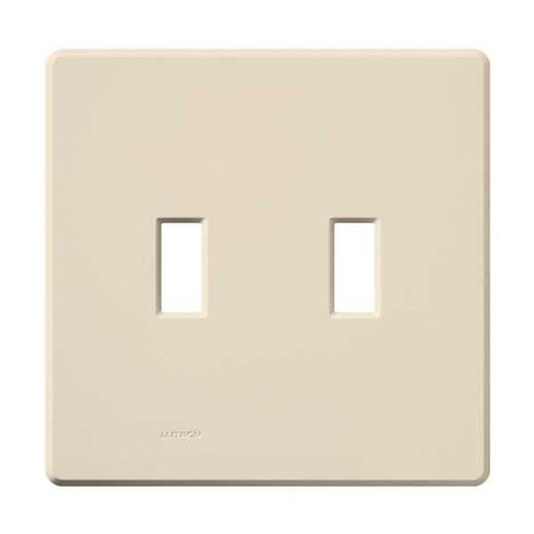 2-Gang Light Almond Gloss Wallplate