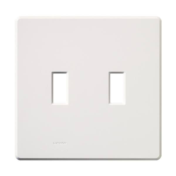 2-Gang White Gloss Wallplate