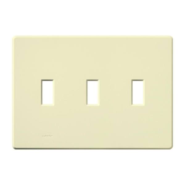 3-Gang Almond Gloss Wallplate