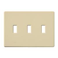 Lutron 3-Gang Ivory Gloss Wallplate