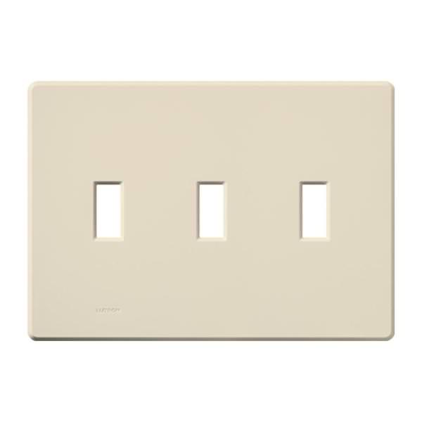3-Gang Light Almond Gloss Wallplate