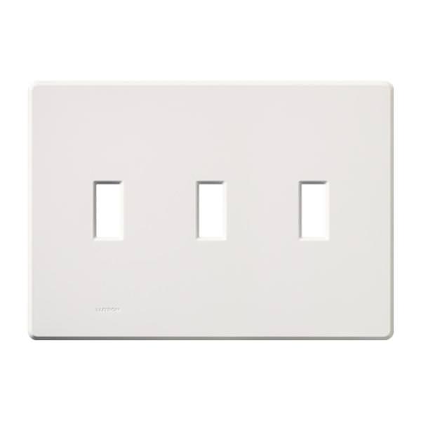 3-Gang White Gloss Wallplate