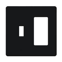 Lutron 2-Gang Black Gloss Wallplate